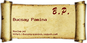 Bucsay Pamina névjegykártya